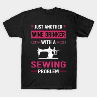 Wine Drinker Sewing T-Shirt